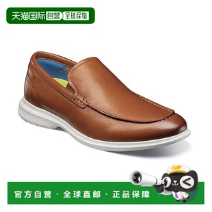 7棕色皮革Moc脚趾威尼斯乐福K 221男式 自营 Florsheim汉普顿14397