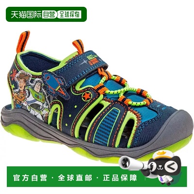 自营Josmo Toy Story Lighted Sandal Navy Lime Closed Toe Fish
