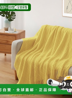 自营 peace nest编织盖毯 50x60