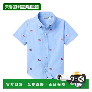 蓝色 jack珍妮和杰克刺绣牛津旗衬衫 美国奥莱直发 and 自营janie