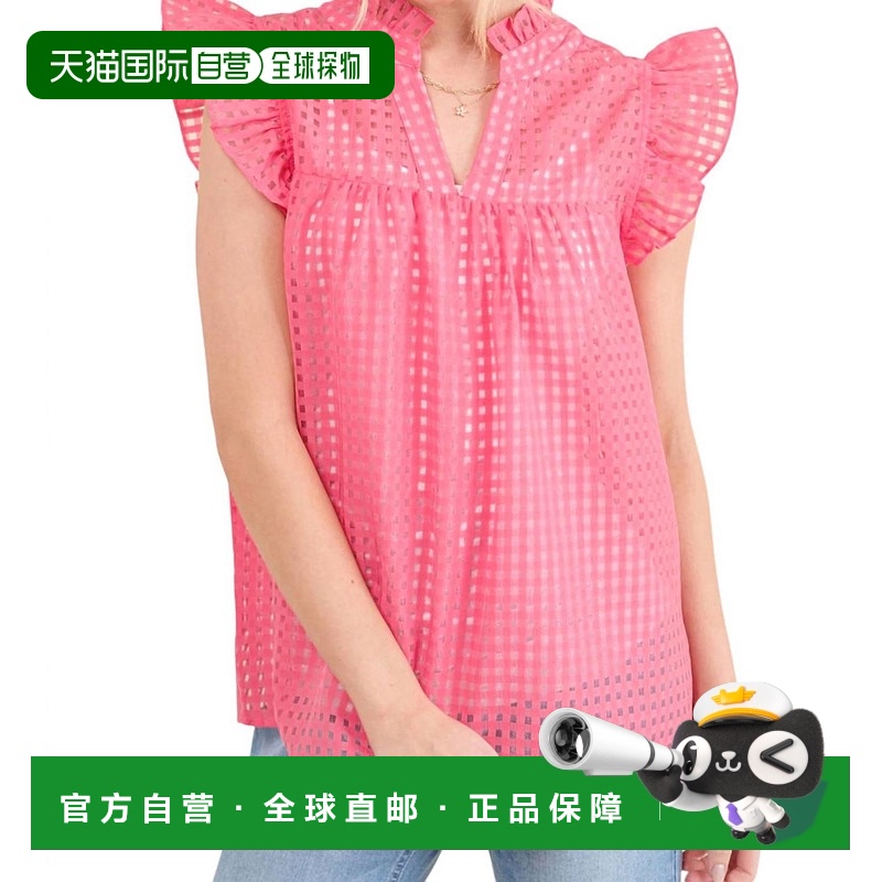 自营 and the whyWish We Could Gingham Blouse In Pink - pink