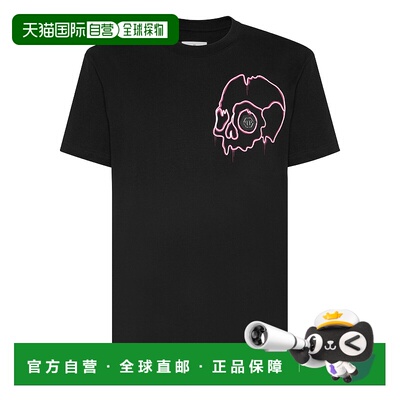 philipp plein圆领 T 恤 SS Dripping Skull - 黑色 【美国奥莱】