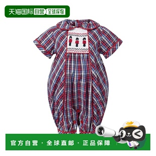 自营Rachel Riley士兵烟熏婴儿服-红色 美国奥莱直发连体衣