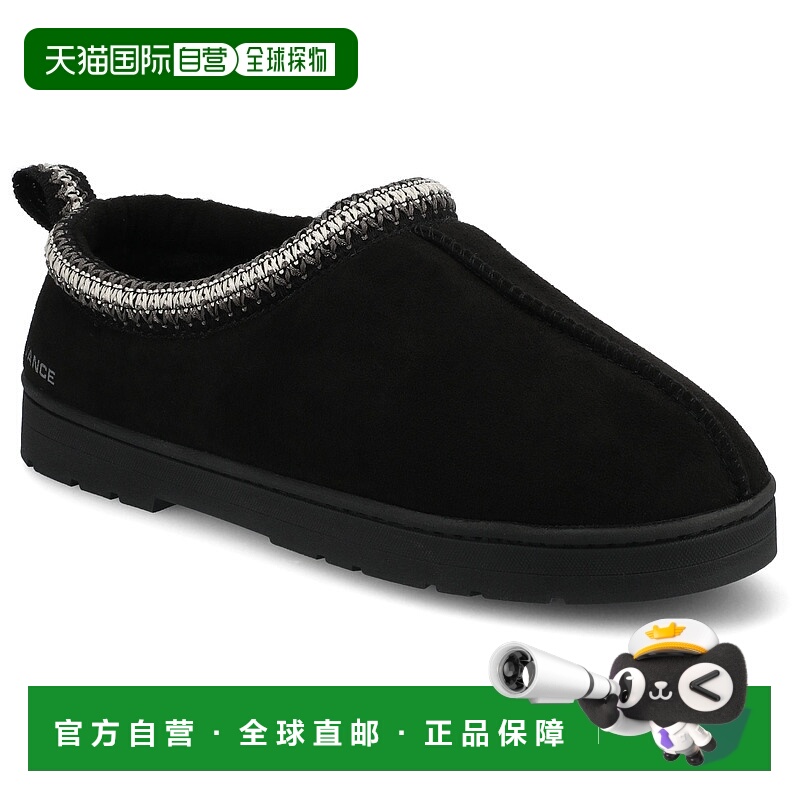 自营 vance co.Vance男式惠勒羊毛布拖鞋-黑色 美国奥莱直发