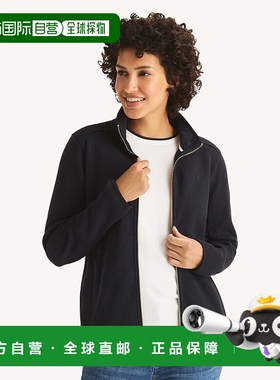 自营Nautica Womens Mock-Neck Fleece Full-Zip Jacket - bit of