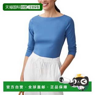 自营J.McLaughlin Goldie Top - Blue 女装上衣美国奥莱直发