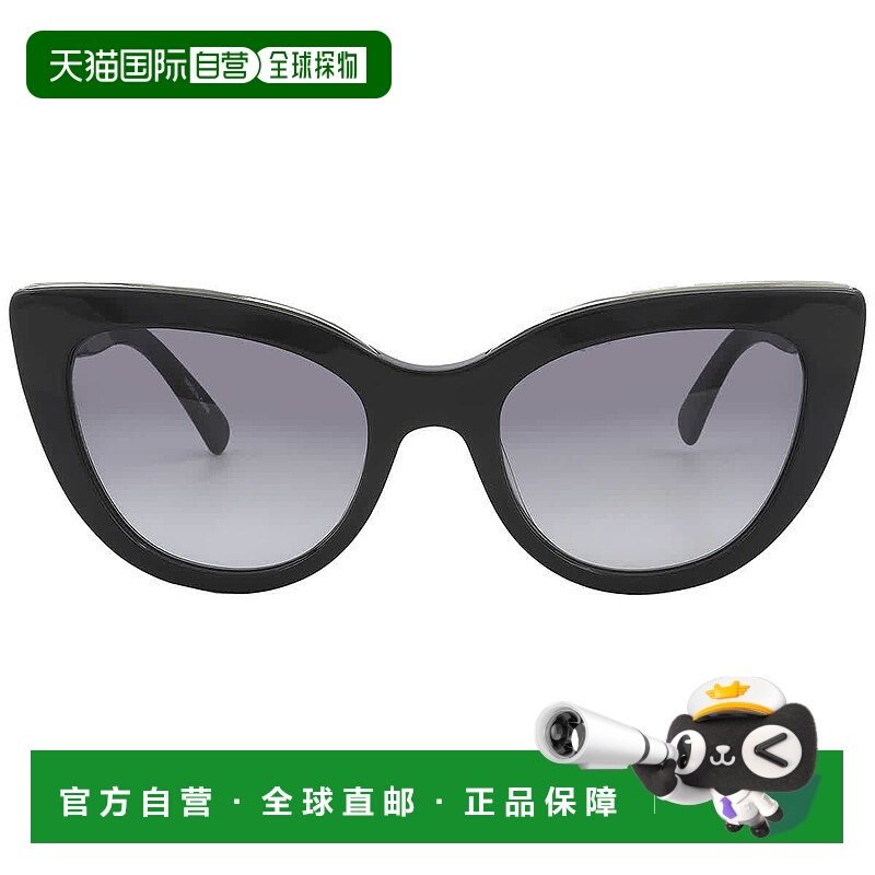 自营Longchamp Grey Cat Eye Ladies Sunglasses LO686S 001 51 -