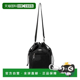 自营baggallini Drawstring Crossbody Bag - black 美国奥莱直发