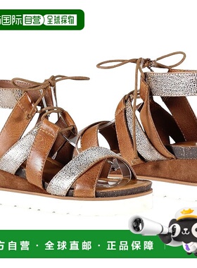 自营 Diba True Gitty Yup女式棕色皮革系带坡跟鞋VER074-棕色 美