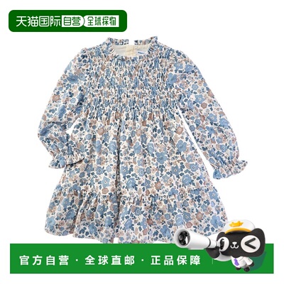 自营Mayoral Baby Ruffled Velvet Dress - blue 美国奥莱直发