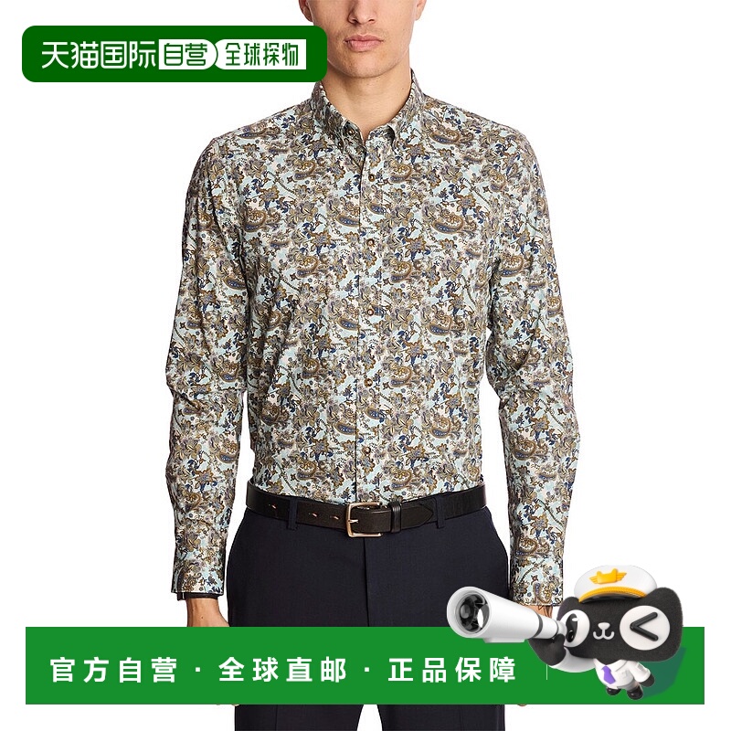 自营Paisley & Gray Brian Button Down Shirt - blue 美国奥莱直