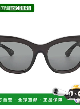 自营Burberry Dark Grey Cat Eye Ladies Sunglasses BE4423F 411