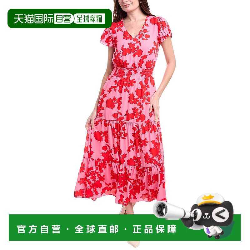 自营Nanette Nanette Lepore Midi连衣裙-红色 美国奥莱直发