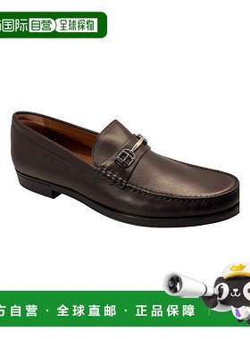 自营 Bally Simpler 6230242 男士巧克力色小牛皮纯色皮革乐福鞋