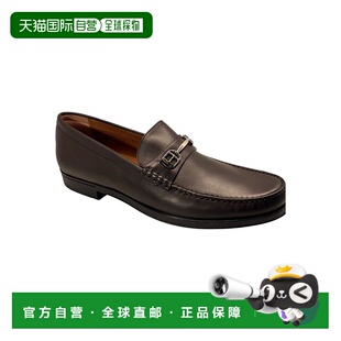 自营 Bally Simpler 6230242 男士巧克力色小牛皮纯色皮革乐福鞋