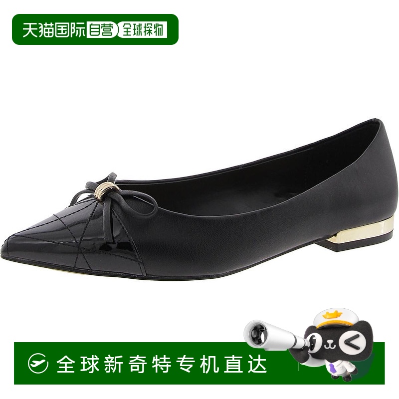 自营aldo女式蝴蝶结仿皮芭蕾平底鞋-黑色【美国奥莱】直发
