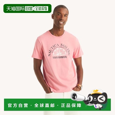 自营Nautica Mens Modern Maritime Graphic T-Shirt - mauve glo