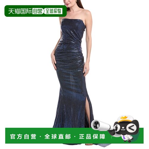 自营issue new york发行纽约礼服-海军 美国奥莱直发新款长裙