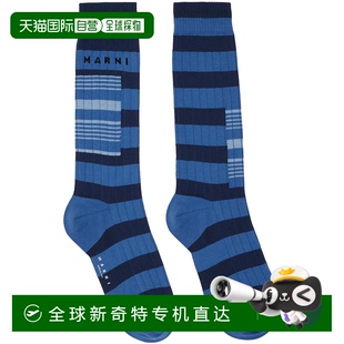男士 蓝色 Contrast 香港直邮潮奢 中筒袜 玛尼 Stripes Marni