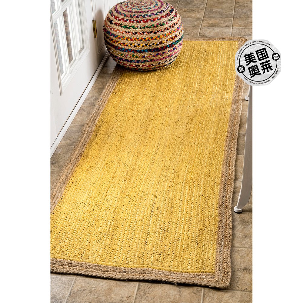 自营nuLOOM 手工编织 Eleonora 区域地毯 - 黄色 美国奥莱直发