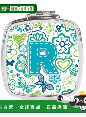 自营 Carolines Treasures CJ2006-RSCM 字母 R 花与蝴蝶蓝正品