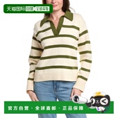 green 自营English 美国奥 Collared Sweater Factory Striped