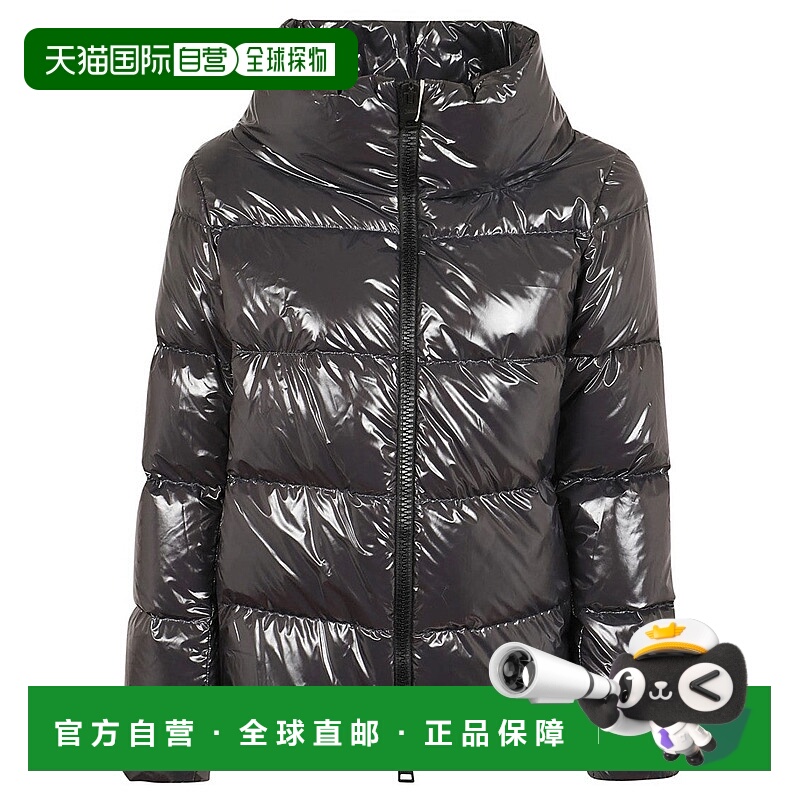 自营hernoLacquer-Effect Down Jacket With High Collar - grey