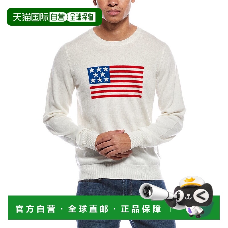自营Brodie Cashmere American Flag Wool & Cashmere-Blend Crew