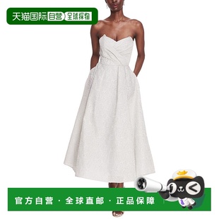 绿色 Notte无肩带茶色连衣裙 美国奥莱直发 Marchesa 自营