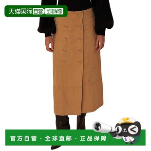 自营Farm Rio Midi Skirt - brown 美国奥莱直发半身裙长裙包臀裙