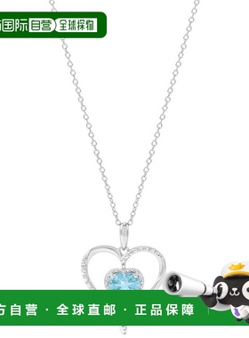 美国直邮Macy's 通用 项链珍珠纯银水晶淡水天然宝石钻石吊坠珠宝