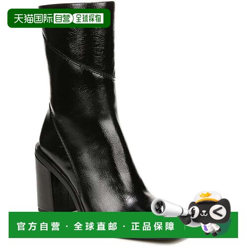 自营Franco Sarto Stevie Boots Womens Black Faux Leather Squa