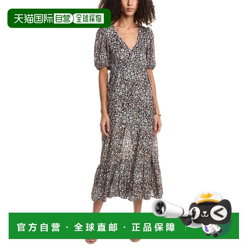 自营Saltwater Luxe Floral Midi Dress - black 美国奥莱直发
