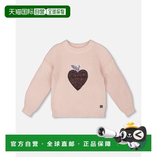 Sweater Pinkish White 自营deux Sequin deuxKnit with Hear par