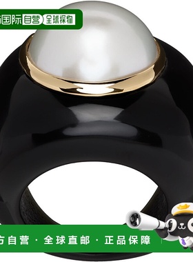 1h可退 香港直邮潮奢 Sophie Buhai 女士 黑色 Pearl Moon 戒指 R