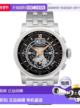 自营 Thomas Earnshaw 男士 Hansom 44 毫米石英手表 - 银色 美国