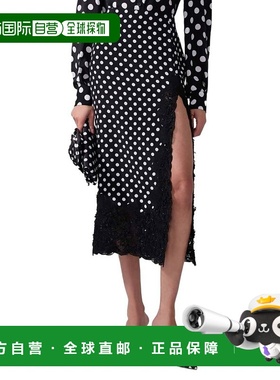 自营Carolina Herrera Silk Midi Skirt - black 美国奥莱直发