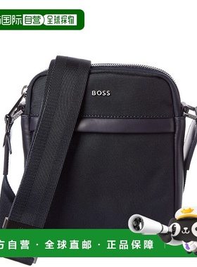 自营Hugo Boss Highway N NS Zip Leather-Trim Reporter Bag - b