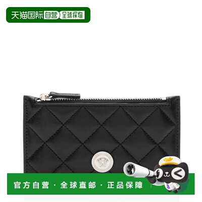 自营Versace Quilted Nappa La Medusa Card Holder - black 美国