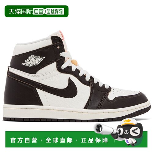 自营air jordan女乔丹1复古高OG浅茜草根-白色 美国奥莱直发