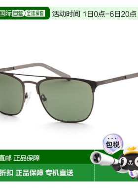自营Calvin Klein Men's 55mm Matte Gunmetal Sunglasses - matt