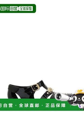 自营moschino带有字母标志的Jelly凉鞋-黑色 美国奥莱直发拖鞋