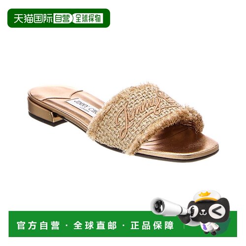 自营Jimmy Choo Joa Canvas Sandal - gold 美国奥莱直发