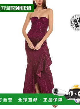 自营 Theia 合身喇叭礼服 - 粉色 美国奥莱直发服饰连衣裙长裙