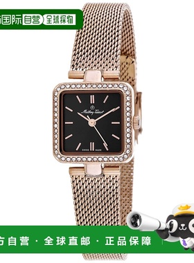 自营Mathey Tissot女式Fleury XIV黑色表盘手表-黑色 美国奥莱直