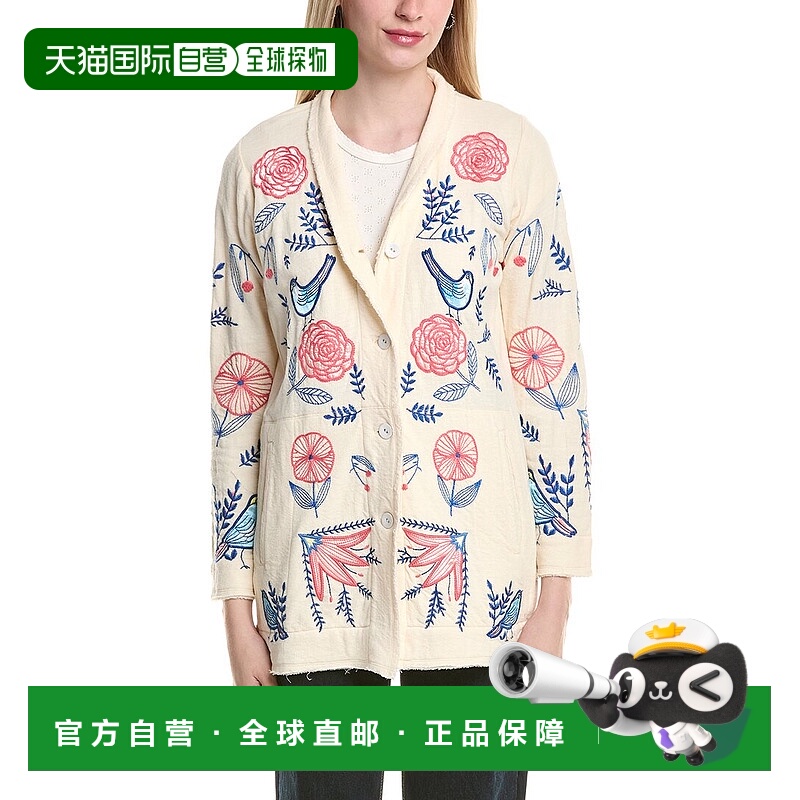 自营Johnny Was Birdie Cardigan - white 美国奥莱直发