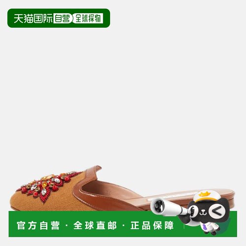 自营Oscar De La Renta Brown Canvas And Leather Spanish Embel