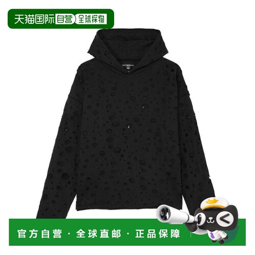 自营cult of individuality标志性套头衫连帽衫-550克法国毛圈-黑