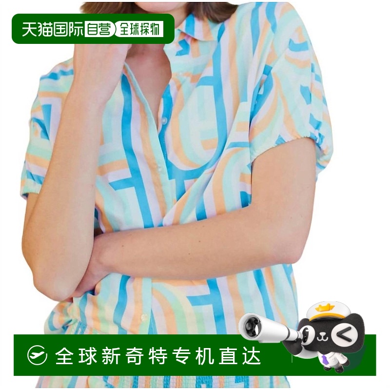 自营michelle mcdowellGoldie Top 身着 Catch A Wave Blue - cat