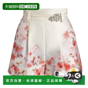 自营Zimmermann Crush Flat Front Shorts - scarlet floral 美国
